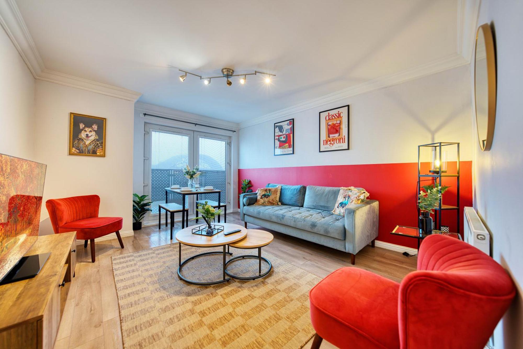 Modern 2 Bed Flat With Free Parking Apartment Glasgow Exterior photo